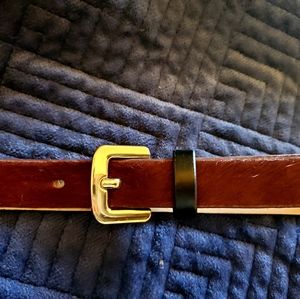 Ann Taylor cowhide belt Maroon/ plum color xs